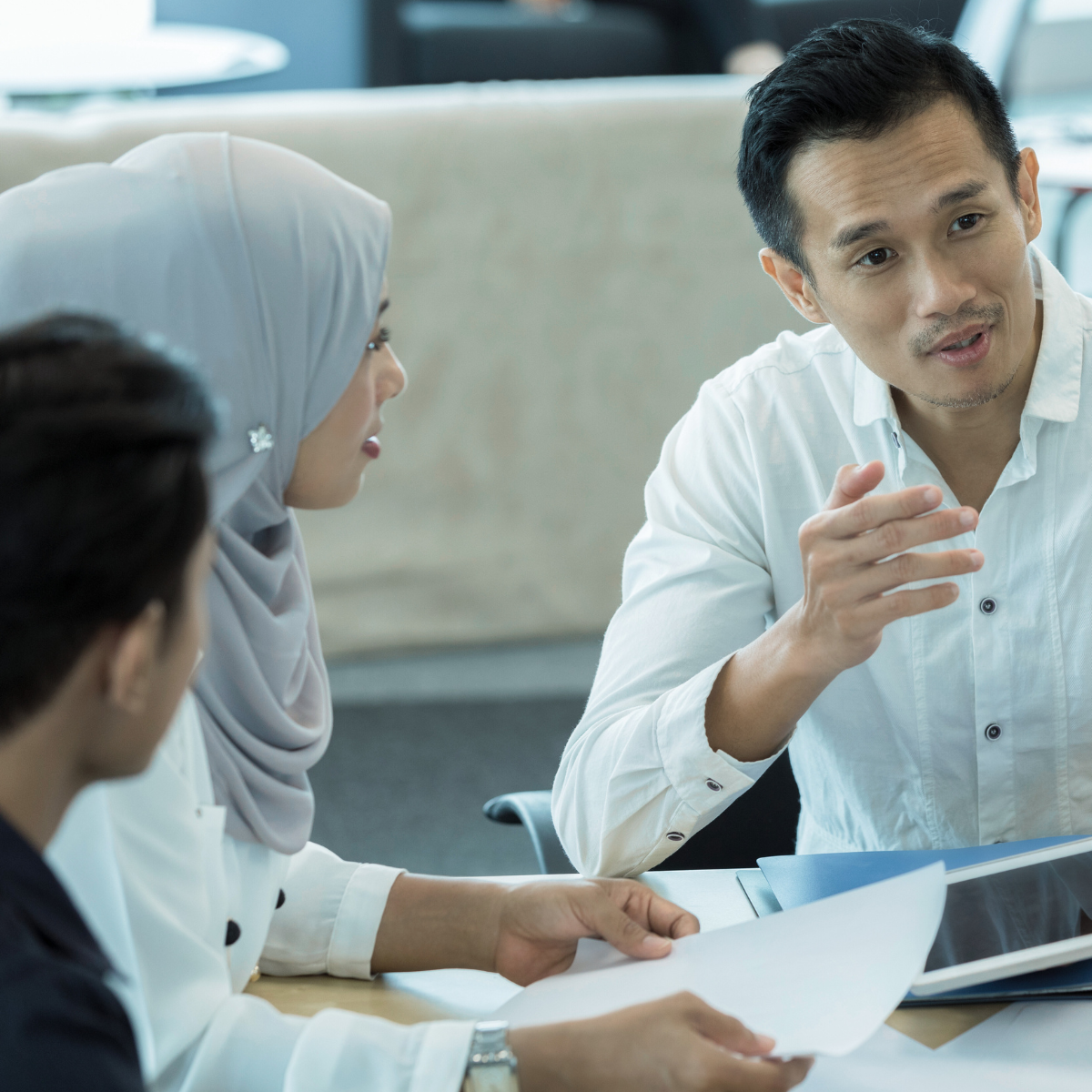 people talking together